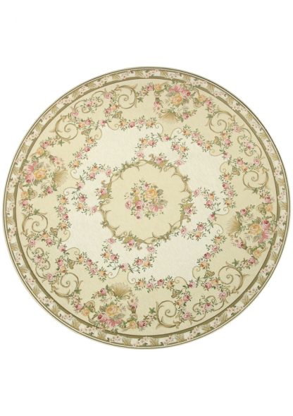 Kilimas Elegant Tapestry Charlotte Fiore 7066-Ivr Round 1 1