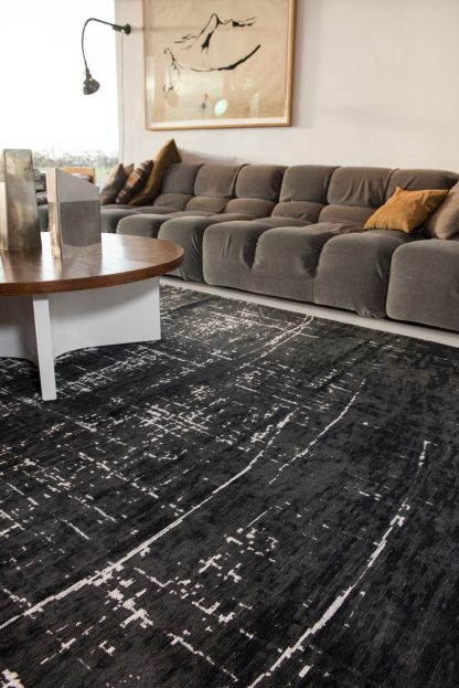 Kilimas Mad Men Griff-8655 White On Black17