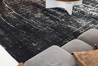 Kilimas Mad Men Griff-8655 White On Black 1