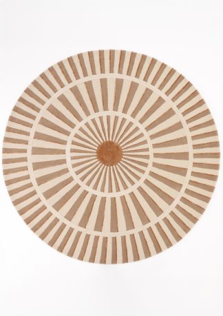 Kilimas More Stripes Ivory Round 4