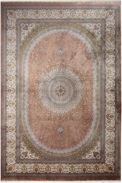 Kilimas Qum 2007A Beige-Burgundy 1