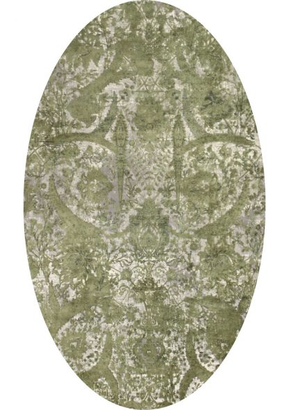 Kilimas Trend Colors M455A Cream-Green Oval 1